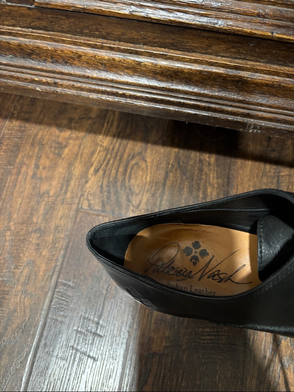 Patricia Nash Black Leather Lace-Up Ankle Booties - Picture 5 of 7